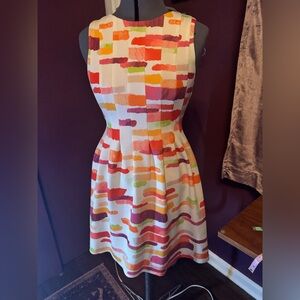 Vince Camuto Multicolor Brushstroke Mini Dress size 6